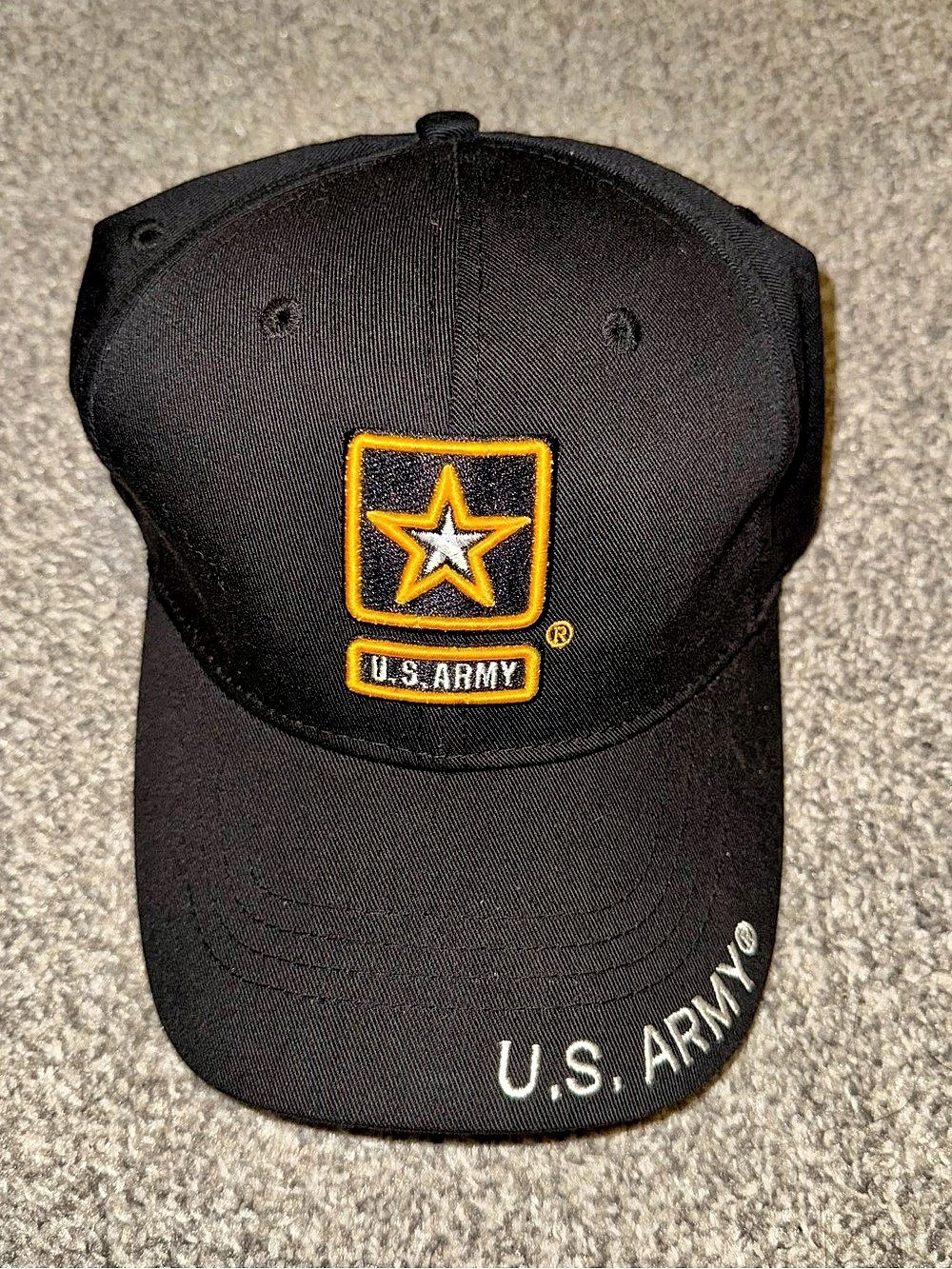 U.S. Army Official Licensed Black Embroidered Cap